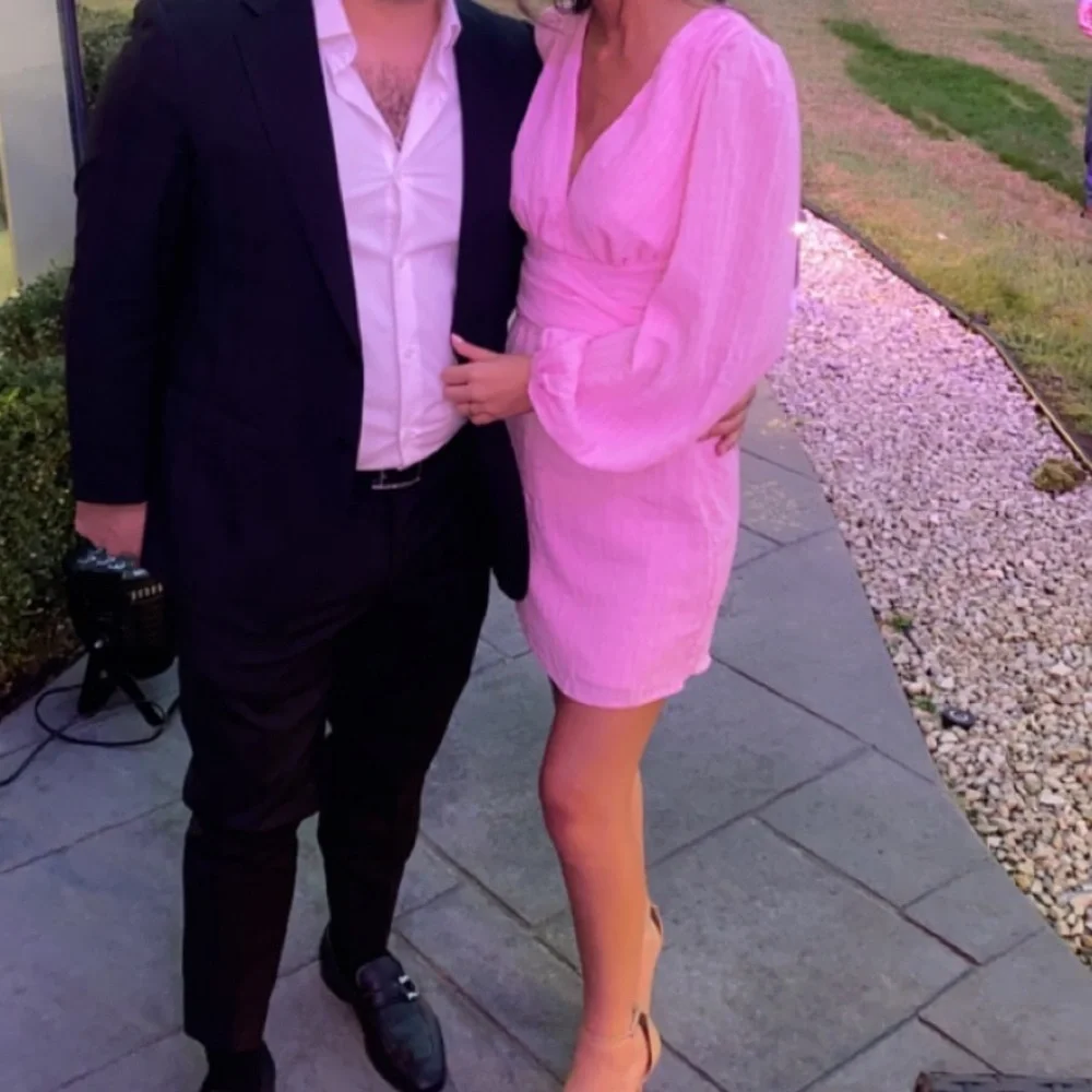 Long Sleeve Pink Mini Dress - Picture 2 of 7